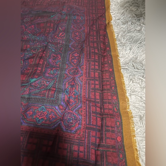Challis by Berkshire 100% Acrylic Paisley Raw Hem Scarf - Picture 3 of 5